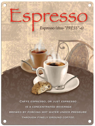 Espresso Coffee metal sign