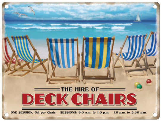 Hire of Deckchairs metal sign