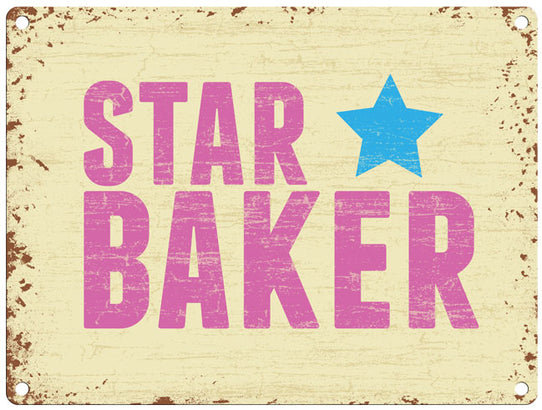 Star Baker metal sign