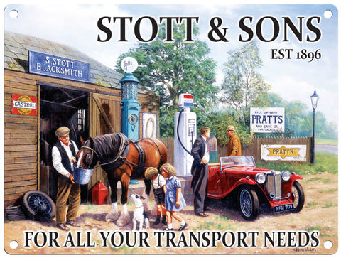 Stott & Sons by Kevin Walsh metal sign