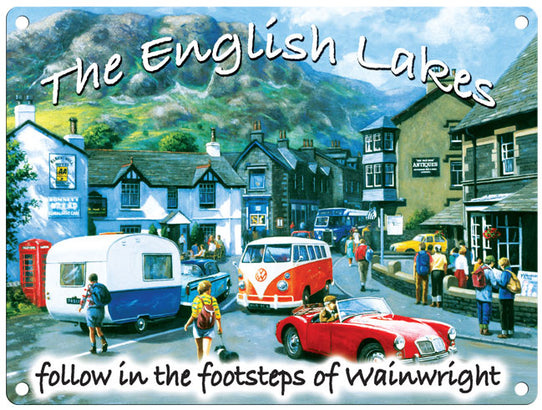 The English Lakes by Kevin Walsh metal sign