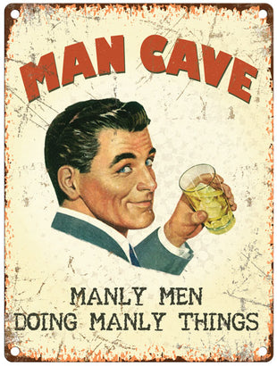 Man Cave. Manly men doing manly things.
