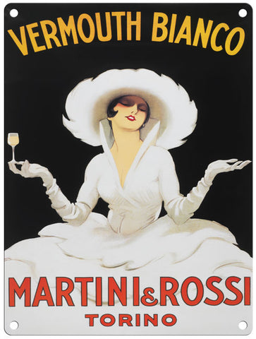 Martini & Rossi Vermouth Bianco metal sign
