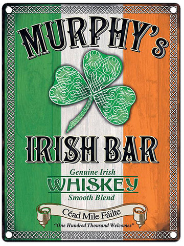 Murphy's Irish Bar metal sign