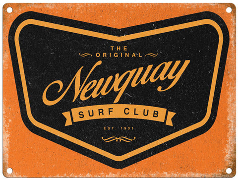 Newquay Surf Club metal sign