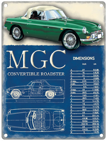 MG 1967 Mgc metal sign