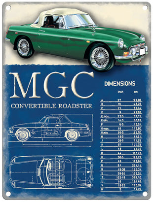 MG 1967 Mgc metal sign