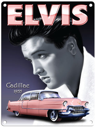 Elvis Pink Cadillac metal sign