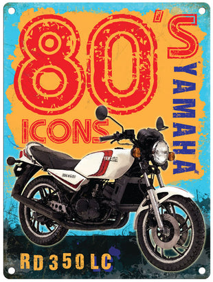 80's Icons - Yamaha RD350 LC metal sign