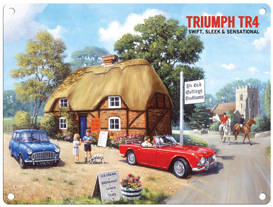 Triumph TR4 metal sign by Kevin Walsh