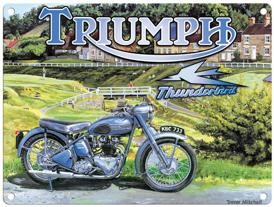 Triumph Thunderbird by Trevor Mitchell metal sign