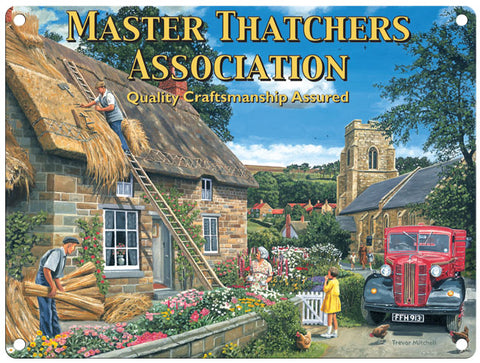 Master Thatchers Association metal sign