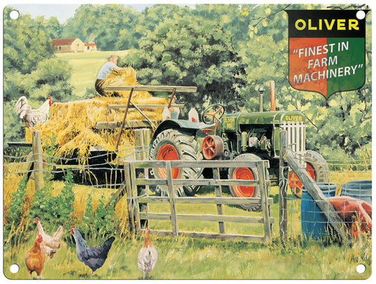 Oliver Tractor metal sign