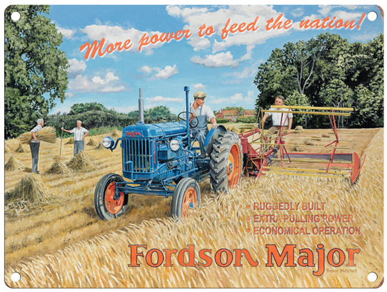 Fordson Major tractor metal sign