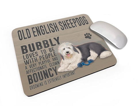 Old English Sheepdog Mouse Mat