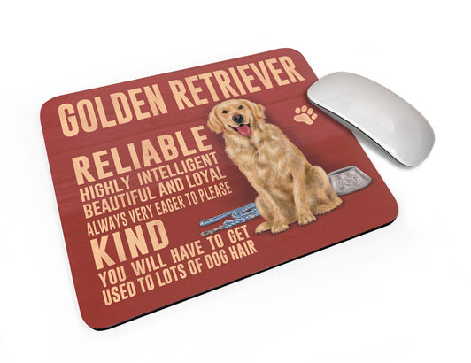 Golden Retriever Dog Mouse Mat