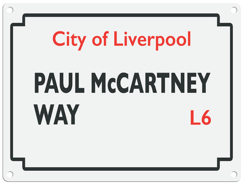 Paul McCartney Way Liverpool Street sign