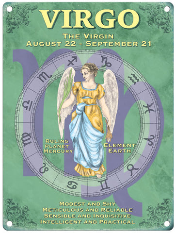 Virgo zodiac metal star sign