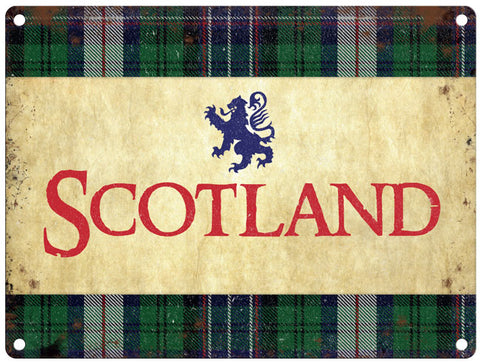 Scotland Tartan metal sign