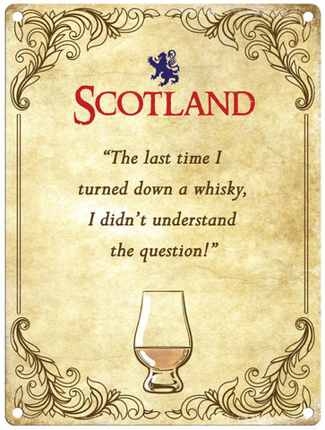 Scotland Whisky metal sign