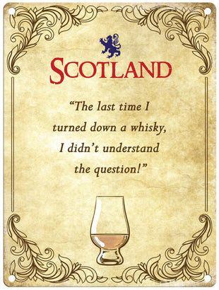 Scotland Whisky metal sign