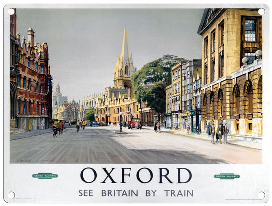 Oxford see Britain by Train metal sign