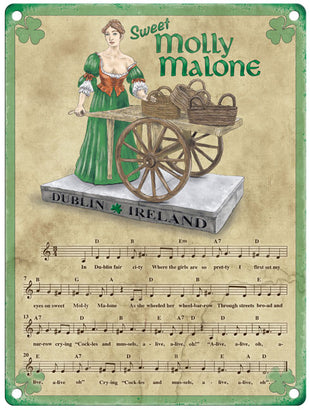 Sweet Molly Malone metal sign