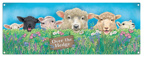 Over The Hedge Sheep Metal Wall Sign