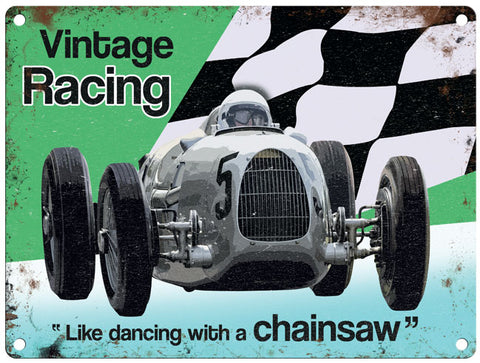 Vintage Racing metal sign