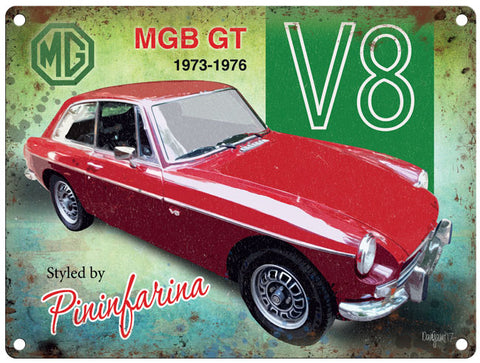 MGB GT V8 Pininfarina metal sign