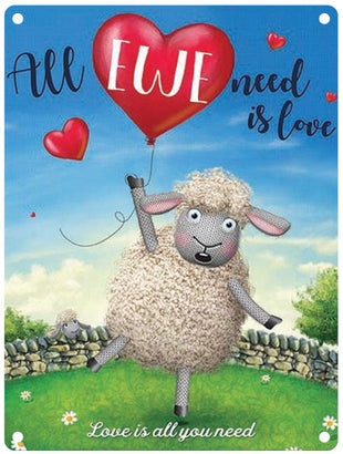 Sheep with Balloon. All ewe need is love.
