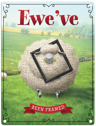 Funny Sheep Ewe've been framed metal sign