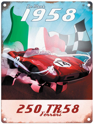 Le Mans Ferrari 250 TR58 metal sign