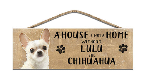 Personalised chihuahua wooden sign