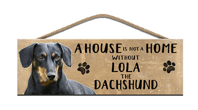 Personalised dachshund wooden sign