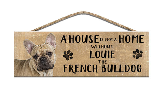 Personalised french bulldog wooden sign