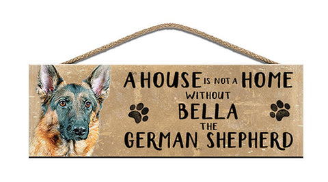 Personalised german shepherd wooden sign