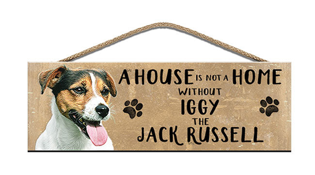 Personalised jack russell wooden sign