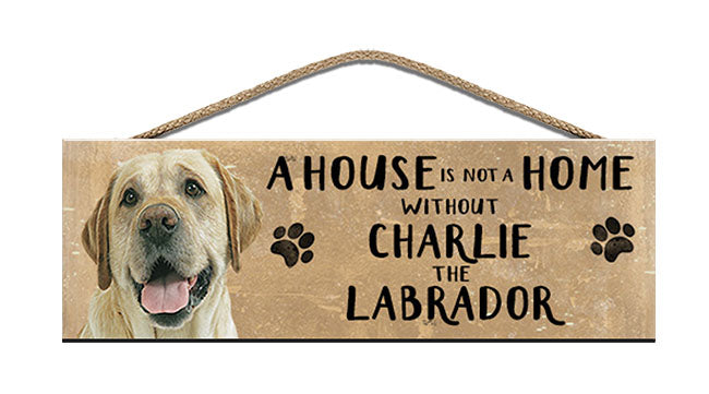 Personalised labrador wooden sign