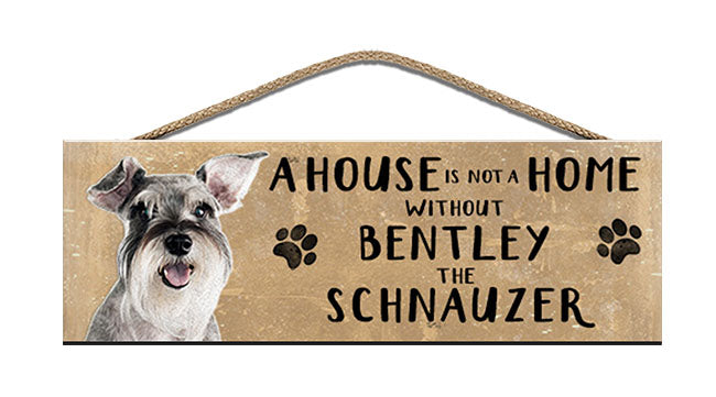 Personalised schnauzer wooden sign