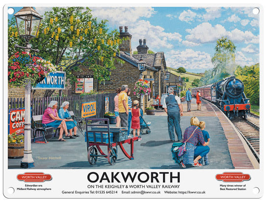 Oakworth Worth Valley Railway metal sign