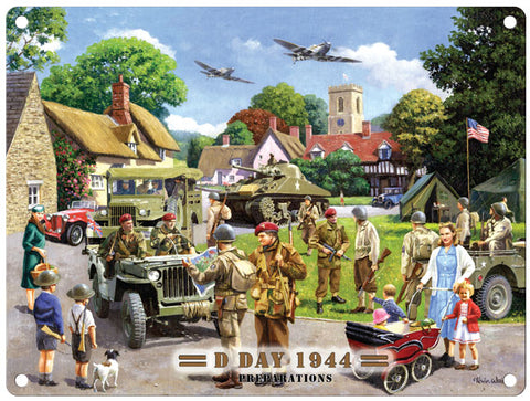D Day celebrations by Keven Walsh metal sign