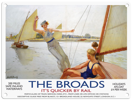 The Broads metal sign