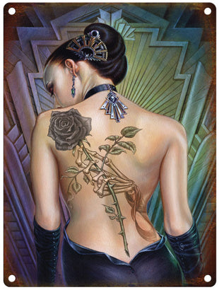 Alchemy Rose del folies. Rose Tattoo on back.
