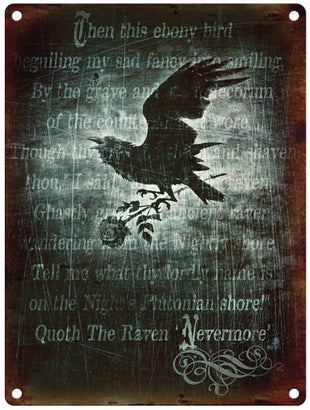 Alchemy Nevermore. Raven with rose.