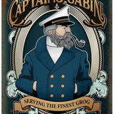 The Captains Cabin. Serving the finest grog metal sign