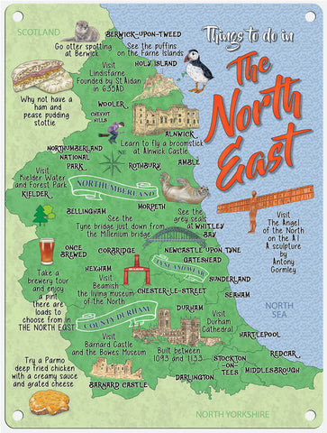 north east tourism map