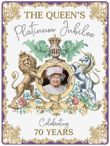 Queens Platinum Jubilee Celebrating 70 years Metal Fridge Magnet