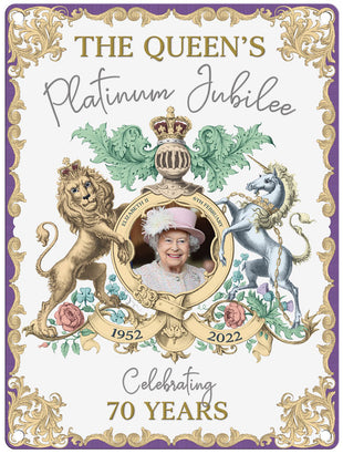 Queens Platinum Jubilee Celebrating 70 years Metal Sign