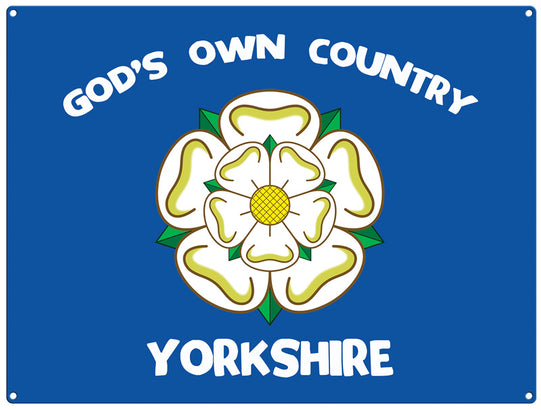 Yorkshire God's Own Country metal sign